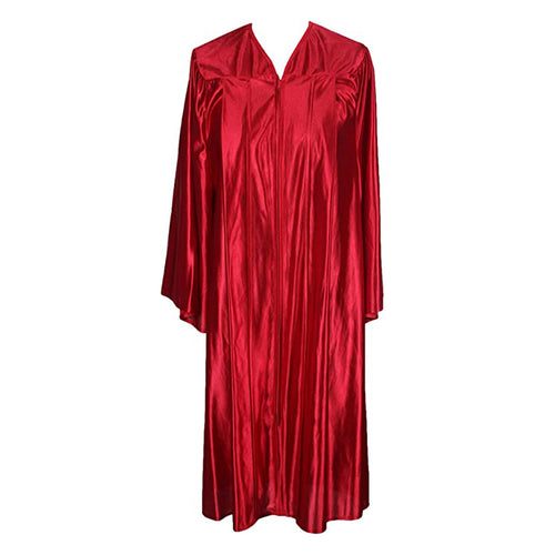 Cap and Gown Direct Red Shiny Graduation Gown