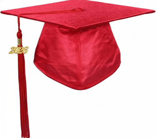 Cap and Gown Direct Shiny Red Graduation Cap
