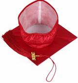 Cap and Gown Direct Shiny Red Graduation Cap, view 2