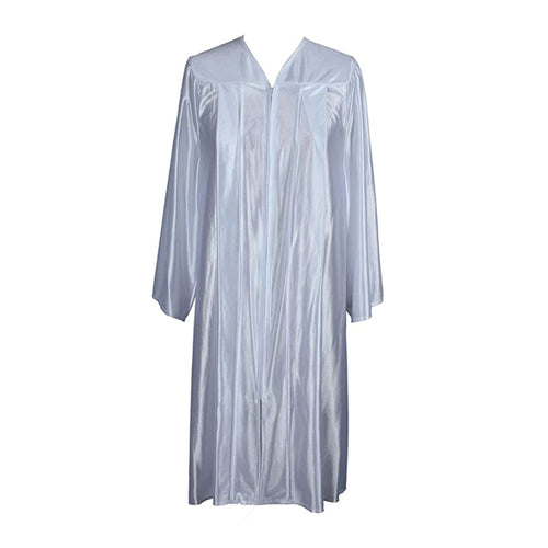 Cap and Gown Direct White Shiny Choir Gown