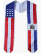 Cap and Gown Direct USA/Dominican Republic Flag Graduation Stole - Flag Sashes for Graduates