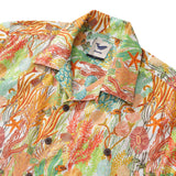 Castlebeard 100% Cotton Fish Shirts Orange Hawaiian Shirt For Men Oceanic Camp Collar Shirt By Cigar, view 2