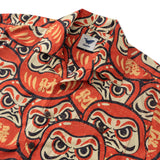 Castlebeard 100% Cotton Hawaiian Shirt For Men Japanese Daruma Doll Camp Collar Shirt By Yakima, view 2