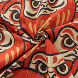 Castlebeard 100% Cotton Hawaiian Shirt For Men Japanese Daruma Doll Camp Collar Shirt By Yakima, view 6