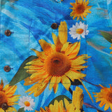 Castlebeard 100% Cotton Hawaiian Shirt For Men Sunflowers Growing Wild Camp Collar Shirt By Sun, view 3