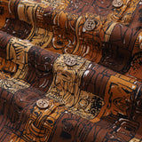 Castlebeard 1940s Hawaiian Shirt For Men TIKI Print Cotton Button Down Short Sleeve Aloha Shirt By Sun, view 5