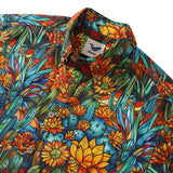 Castlebeard 1960s Hawaiian Shirt For Men Colorful Button-down Shirt Short Sleeve 100% Cotton Shirt Beauty Of The Desert By Cigar, view 2