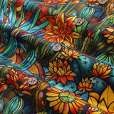Castlebeard 1960s Hawaiian Shirt For Men Colorful Button-down Shirt Short Sleeve 100% Cotton Shirt Beauty Of The Desert By Cigar, view 5