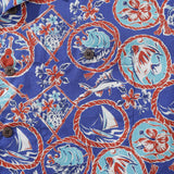 Castlebeard 1960s Vintage Hawaiian Shirt For Men Table Time Shirt Camp Collar 100% Cotton By Evan, view 3