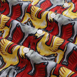 Castlebeard 1980s Vintage Men's Hawaiian Shirt Unicorn Print Cotton Button-down Short Sleeve Aloha Shirt, view 5