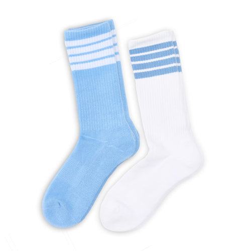 Castlebeard 4 Stripe Casual Crew Socks 2-Pack