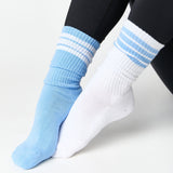Castlebeard 4 Stripe Casual Crew Socks 2-Pack, view 2
