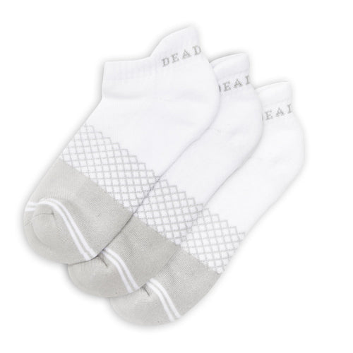 Castlebeard Ankle Socks - White 3-Pack