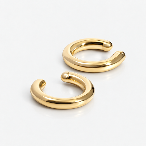 Castlebeard Anne Geometric Gold Ear Cuff Gold