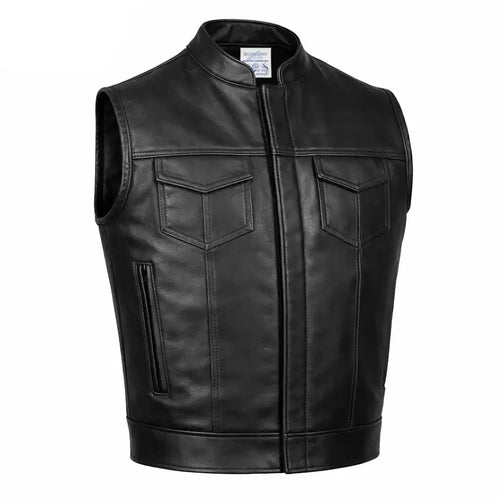 Castlebeard BECK® 566 Horsehide Motorcycle Vest — Black