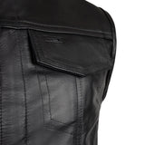 Castlebeard BECK® 566 Horsehide Motorcycle Vest — Black, view 4