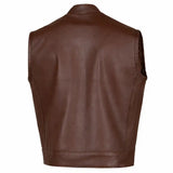 Castlebeard BECK® 566 Horsehide Motorcycle Vest — Brown, view 3