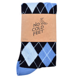 Castlebeard Black and Blue Argyle Socks, view 2