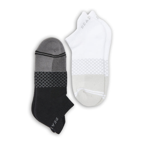 Castlebeard Black and White Ankle Socks 2-Pack
