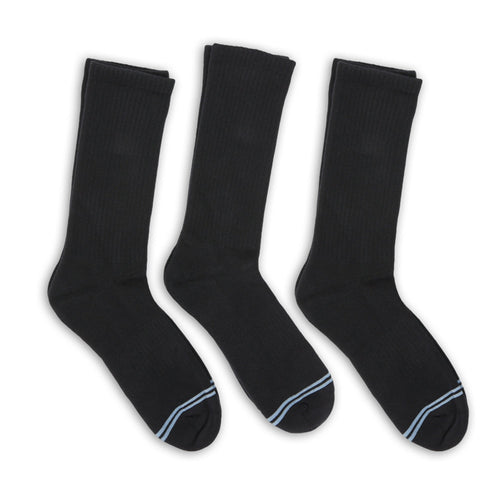 Castlebeard Black Casual Crew Socks 3-Pack