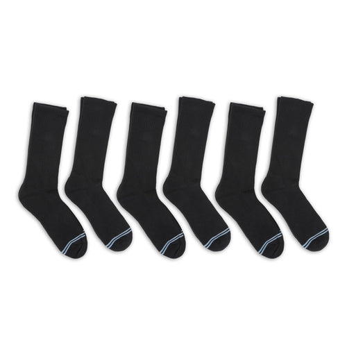Castlebeard Black Casual Crew Socks 6-Pack