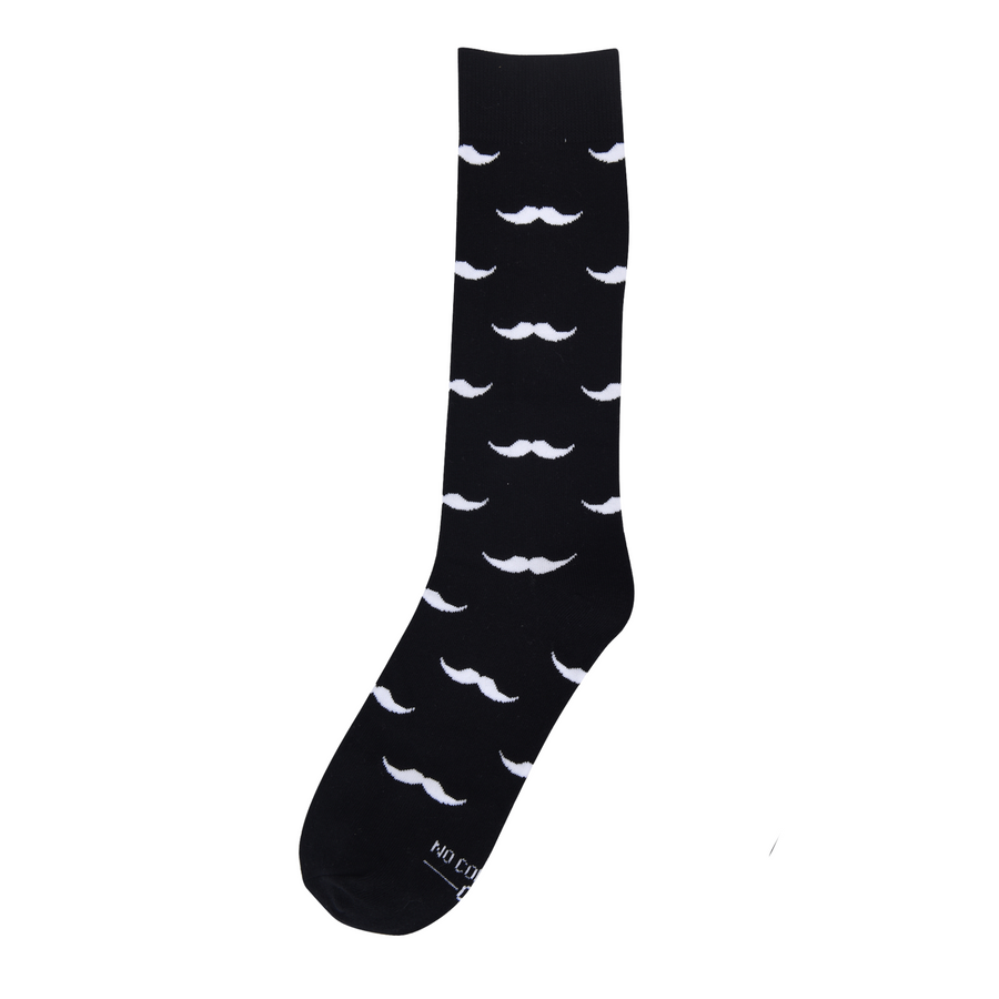 Castlebeard Black with White Mustache Socks