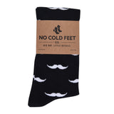 Castlebeard Black with White Mustache Socks, view 2