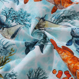 Castlebeard Bluey Hawaiian Shirt For Men Fish Shirt Camp Collar 100% Cotton Shirt By Sun, view 6