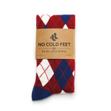 Castlebeard Burgundy and Navy Argyle Socks, view 2