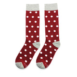 Castlebeard Burgundy with White Polka Dot Socks, view 3