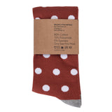 Castlebeard Burnt Orange with White Polka Dot Socks, view 3