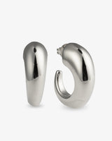 Castlebeard Camila Chunky Sculptural Gold Open Hoop Earrings, view 4
