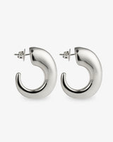 Castlebeard Camila Chunky Sculptural Gold Open Hoop Earrings, view 5