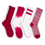Castlebeard Cardinal / White Mixed Socks 8 Pack, view 3