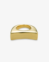 Castlebeard Caroline Wide Curved Gold Statement Ring, view 3