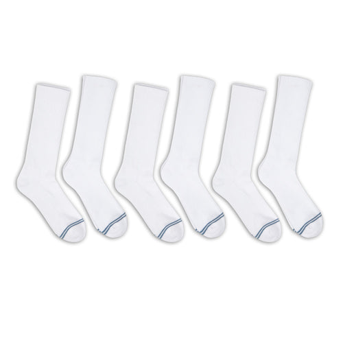 Castlebeard Casual White Crew Socks 6-Pack