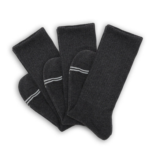 Castlebeard Charcoal Casual Crew 3-Pack