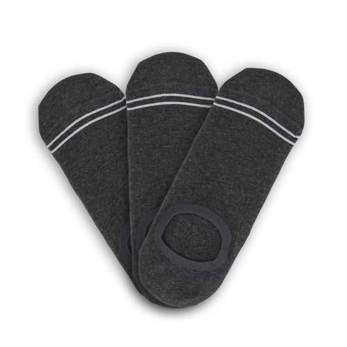 Castlebeard Charcoal Cotton No Show - 3 Pack