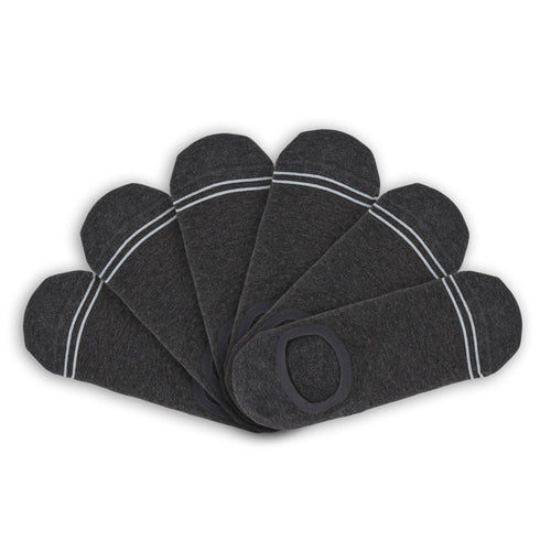 Castlebeard Charcoal Cotton No Show - 6 Pack