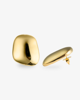 Castlebeard Charlotte Sculptural Cushion Gold Statement Earrings, view 3