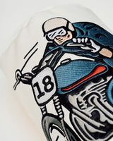 Castlebeard Check Sidecar Driver Barrel - Blue / White, view 2
