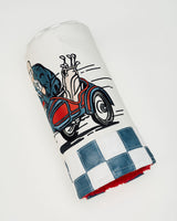 Castlebeard Check Sidecar Driver Barrel - Blue / White, view 3