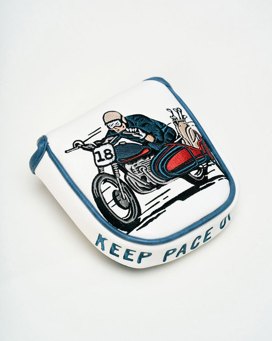 Castlebeard Check Sidecar Mallet Putter Cover - Blue / White