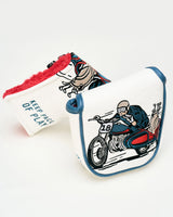 Castlebeard Check Sidecar Mallet Putter Cover - Blue / White, view 3