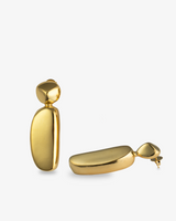 Castlebeard Chloe Sculptural Gold Drop Statement Earrings, view 3