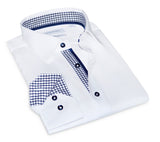Castlebeard Christopher Button-Up Shirt With Contrast Details // White // Contemporary Fit (Regular), view 2