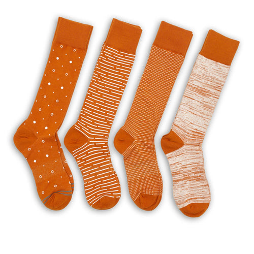 Castlebeard CiderOrange Dress Socks 4 Pack
