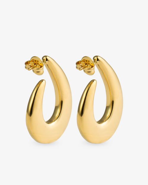 Castlebeard Clara Chunky Teardrop Gold Hoop Earrings