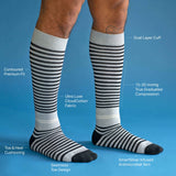 Castlebeard CloudCotton Compression Socks - Stripes, view 4