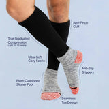 Castlebeard CozyGrip Compression Slipper Socks, view 4